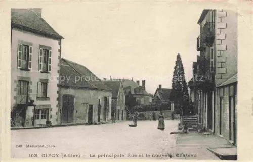 AK / Ansichtskarte Gipcy Moulins 03 Allier La principale Rue et le nouveau Chateau