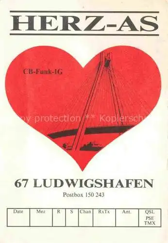 AK / Ansichtskarte LUDWIGSHAFEN  Rhein Herz As CB Funk IG