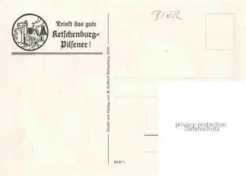 AK / Ansichtskarte Bier Beer Biere Retschenburg Pilsner 