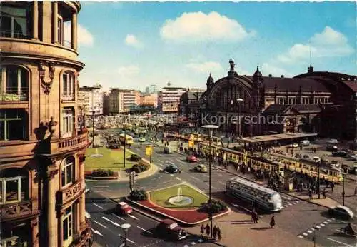 AK / Ansichtskarte STRAssENBAHN Tramway-- Frankfurt am Main Hauptbahnhof 