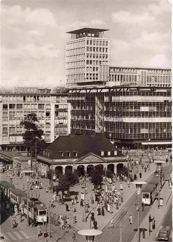 AK / Ansichtskarte STRAssENBAHN Tramway-- Frankfurt am Main Hauptwache Fernmeldehochhaus 