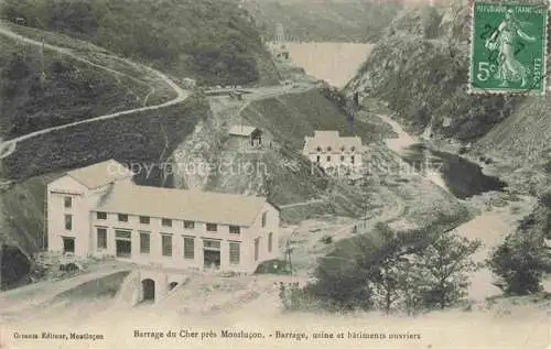 AK / Ansichtskarte MONTLUCON 03 Allier Barrage du Cher pres Montlucon Barrage usine et batiments ouvriers