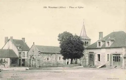 AK / Ansichtskarte Voussac Moulins 03 Allier Place de l'Eglise
