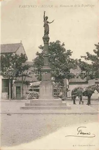 AK / Ansichtskarte Varennes-sur-Allier VICHY 03 Allier Monument et  de la Republique