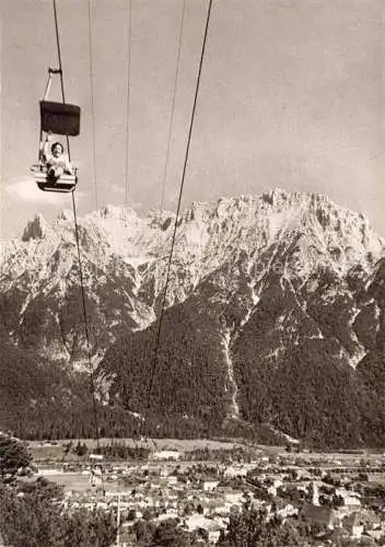 AK / Ansichtskarte Sessellift Chairlift Telesiege Kranzberglift Mittenwald Karwendel