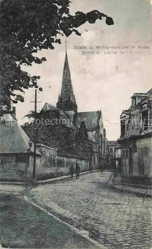 AK / Ansichtskarte Notre Dame de Liesse Strasse und Wallfahrtskirche