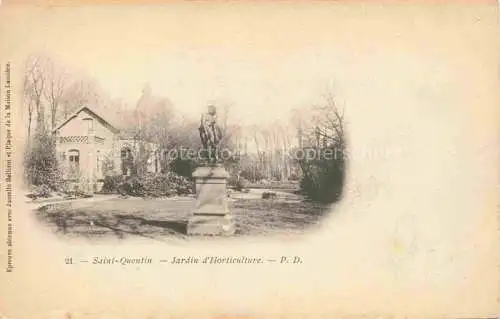 AK / Ansichtskarte Saint-Quentin 02 Aisne Jardin d'Horticulture Monument Statue
