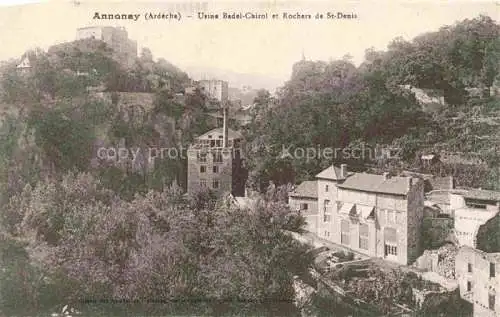 AK / Ansichtskarte Annonay Tournon 07 Ardeche Usine Badel-Chirol et Rochers de St. Denis
