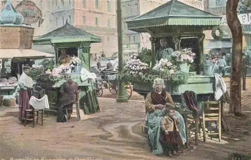 AK / Ansichtskarte MARSEILLE 13 Marché Marchandes de Fleurs Kuenstlerkarte