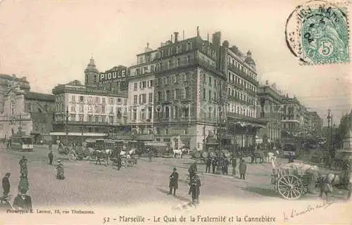 AK / Ansichtskarte MARSEILLE 13 Quai de la Fraternité et la Cannebière