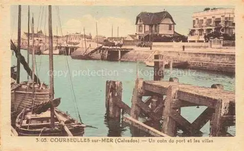 AK / Ansichtskarte Courseulles-sur-Mer CAEN 14 Calvados Un coin du port et les villas