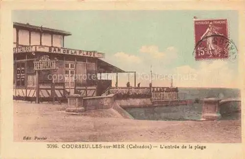 AK / Ansichtskarte Courseulles-sur-Mer CAEN 14 Calvados L'entrée de la plage Bar Restaurant