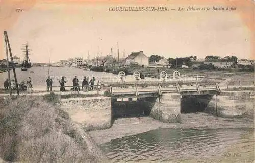 AK / Ansichtskarte Courseulles-sur-Mer CAEN 14 Calvados Les écluses et le bassin à flot