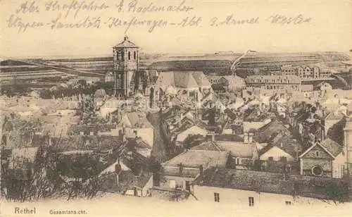 AK / Ansichtskarte RETHEL 08 Ardennes Gesamtansicht mit Kirche Truemmer 1. Weltkrieg