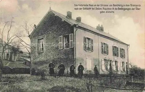 AK / Ansichtskarte Donchery SEDAN 08 Ardennes Historisches Haus in dem Bismarck nach der Schlacht bei Sedan Napoleon III die Bedingungen der uebergabe diktierte