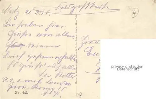 AK / Ansichtskarte Donchery SEDAN 08 Ardennes Ruines Grande Guerre Truemmer 1. Weltkrieg Feldpost Nr. 42