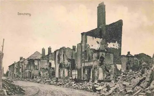 AK / Ansichtskarte Donchery SEDAN 08 Ardennes Ruines Grande Guerre Truemmer 1. Weltkrieg Nr. 101 Lazarett-Stempel