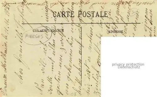AK / Ansichtskarte Hierges Charleville-Mezieres 08 Ardennes Vue générale et le château Vallée de la Meuse