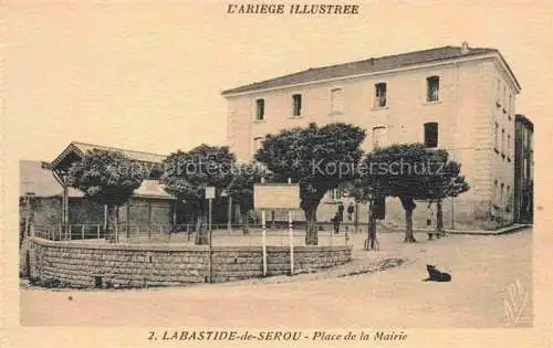 AK / Ansichtskarte La Bastide-de-Serou La Bastide-Serou FOIX 09 Ariege Place de la Mairie