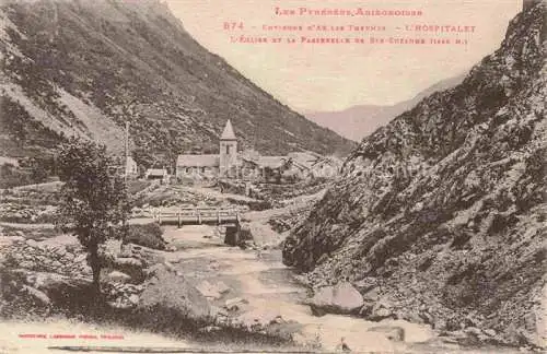 AK / Ansichtskarte Ste-Suzanne Pamiers 09 Ariege Vue générale Eglise et la Passerelle Pyrénées Ariègeoises