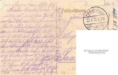 AK / Ansichtskarte VOUZIERS Aisne 08 Ardennes Feldzug 1914/15 Friedhof Grabdenkmal der gefallenen deutschen Kameraden von Landsturm-Bat. Leipzig