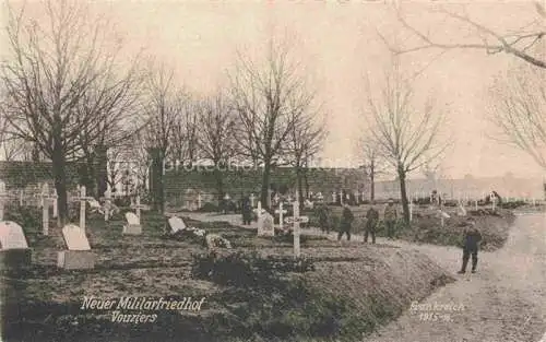 AK / Ansichtskarte VOUZIERS Aisne 08 Ardennes Cimetière Neuer Militaerfriedhof 1. Weltkrieg Frankreich 1915/16 Feldpost