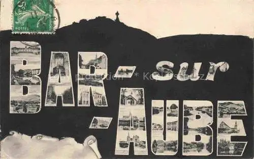 AK / Ansichtskarte Bar-sur-Aube 10 Aube Souvenirs de la ville Schriftzug