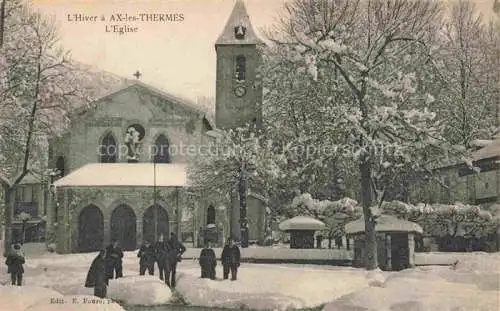 AK / Ansichtskarte Ax-les-Thermes Ax-les-Hermes FOIX 09 Ariege Eglise en hiver