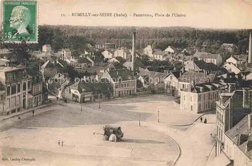 AK / Ansichtskarte Romilly-sur-Seine Nogent-sur-Seine 10 Aube Panorama Place de l'Union