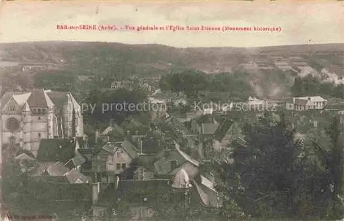 AK / Ansichtskarte Bar-sur-Seine Troyes 10 Aube Vue générale Eglise Saint-Etienne Monument historique