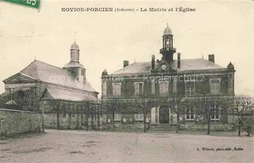 AK / Ansichtskarte Novion-Porcien RETHEL 08 Ardennes La Mairie et l'église