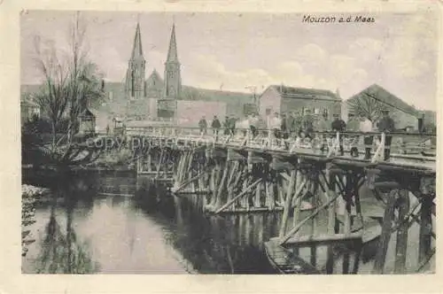 AK / Ansichtskarte Mouzon SEDAN 08 Ardennes Partie an der Maas Bruecke Feldpost