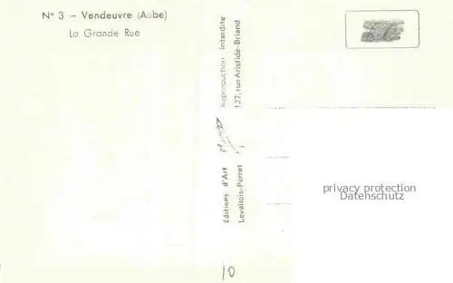 AK / Ansichtskarte Vendeuvre-sur-Barse Bar-sur-Aube 10 Aube La Grande Rue