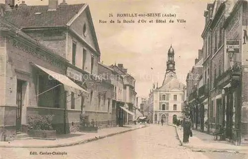 AK / Ansichtskarte Romilly-sur-Seine Nogent-sur-Seine 10 Aube Rue de la Boule d'Or et Hôtel de Ville