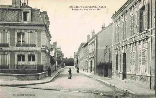 AK / Ansichtskarte Romilly-sur-Seine Nogent-sur-Seine 10 Aube Postes et Rue du 1er Mai