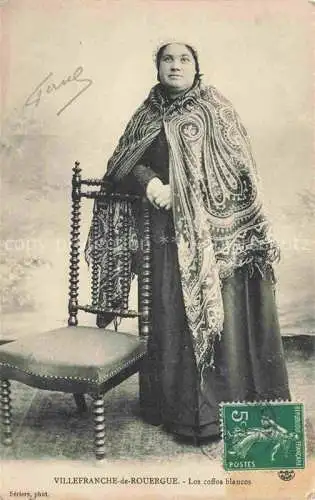 AK / Ansichtskarte Villefranche-de-Rouergue 12 Aveyron Les coffos blancos Costumes Trachten