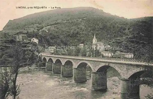 AK / Ansichtskarte Lincou Requista Rodez 12 Aveyron Vue générale et le pont