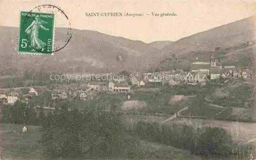 AK / Ansichtskarte St-Cyprien-sur-Dourdou RODEZ 12 Aveyron Vue générale