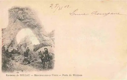 AK / Ansichtskarte Montpellier-le-Vieux Montagne MILLAU 12 Aveyron Porte de Mycènes