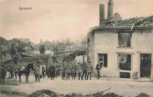 AK / Ansichtskarte Apremont Vouziers 08 Ardennes Ruines Grande Guerre Truemmer 1. Weltkrieg Gruppenbild Nr. 270