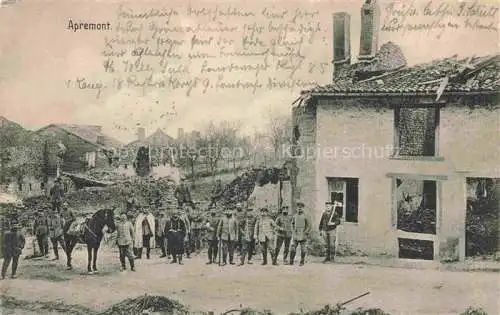 AK / Ansichtskarte Apremont Vouziers 08 Ardennes Ruines Grande Guerre Truemmer 1. Weltkrieg Gruppenbild Nr. 270