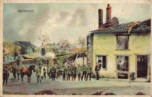 AK / Ansichtskarte Apremont Vouziers 08 Ardennes Ruines Grande Guerre Truemmer 1. Weltkrieg Gruppenbild