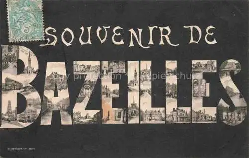 AK / Ansichtskarte Bazeilles Lamoncelle Sedan 08 Ardennes Souvenir de la ville Schriftzug