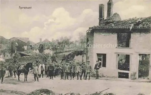 AK / Ansichtskarte Apremont Vouziers 08 Ardennes Ruines Grande Guerre Truemmer 1. Weltkrieg Gruppenbild Nr. 270