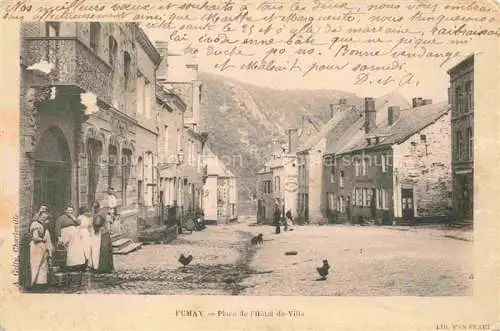 AK / Ansichtskarte Fumay Charleville-Mezieres 08 Ardennes Place de l'Hôtel de Ville Rathausplatz