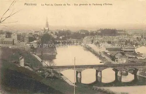 AK / Ansichtskarte Mezieres CHARLEVILLE-MEZIERES 08 Ardennes Pont du Chemin de Fer vue générale du Faubourg d'Arches