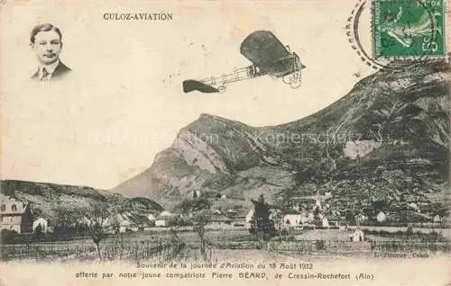 AK / Ansichtskarte Cressin-Rochefort Belley 01 Ain Souvenir de la journee d'Aviation du 18 Aout 1912 offerte par notre jeune compatriote Pierre Beard 