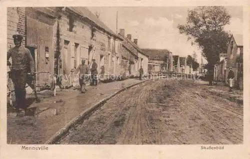 AK / Ansichtskarte Menneville LAON 02 Aisne Strassenbild