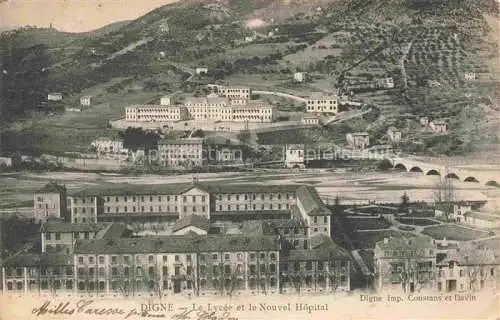 AK / Ansichtskarte Digne -les-Bains 04 Alpes-de-Haute-Provence Le Lycee et le Nouvel Hopital
