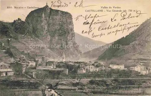 AK / Ansichtskarte Castellane 04 Alpes-de-Haute-Provence Vallee du Verdon Vue generale